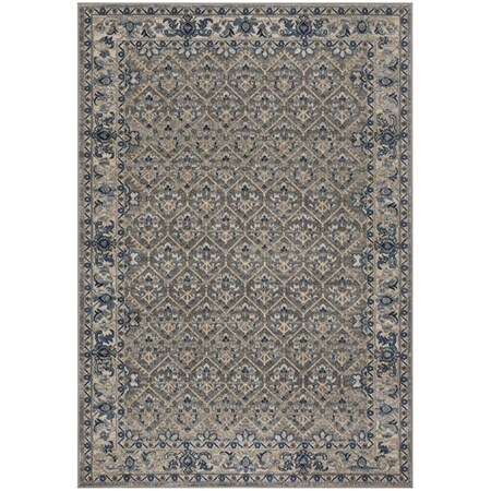 Safavieh 4 x 6 ft. Brentwood 869G Power Loomed Rectangle Area Rug Light Grey & Blue BNT869G-4